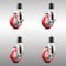 Service Caster 4 Inch 316SS Red Poly Swivel 1-7/8 Inch Expanding Stem Caster Set Brake SCC SCC-SS316EX20S414-PPUB-RED-TLB-178-4 - alternate 1